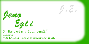 jeno egli business card